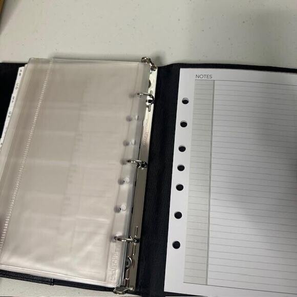 Day Runner Brown Striped Planner Binder Rings 1 1/8" Magnetic Snap calendar - Picture 11 of 11